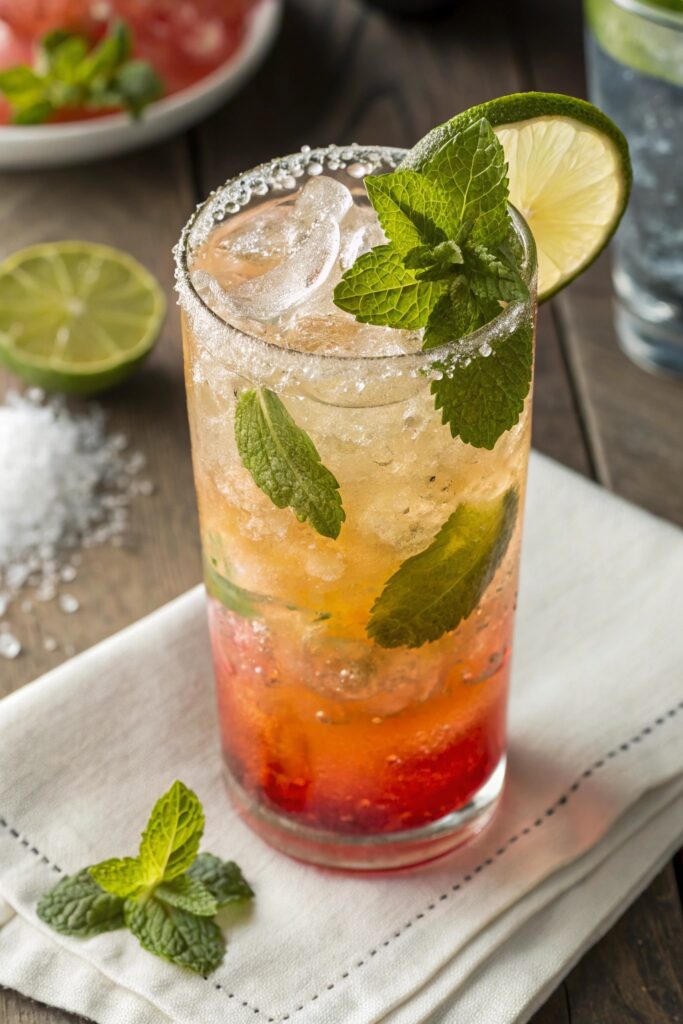 tropical rum party drink