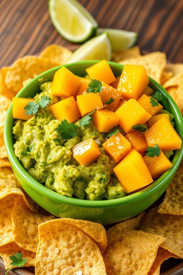 tropical mango avocado guacamole