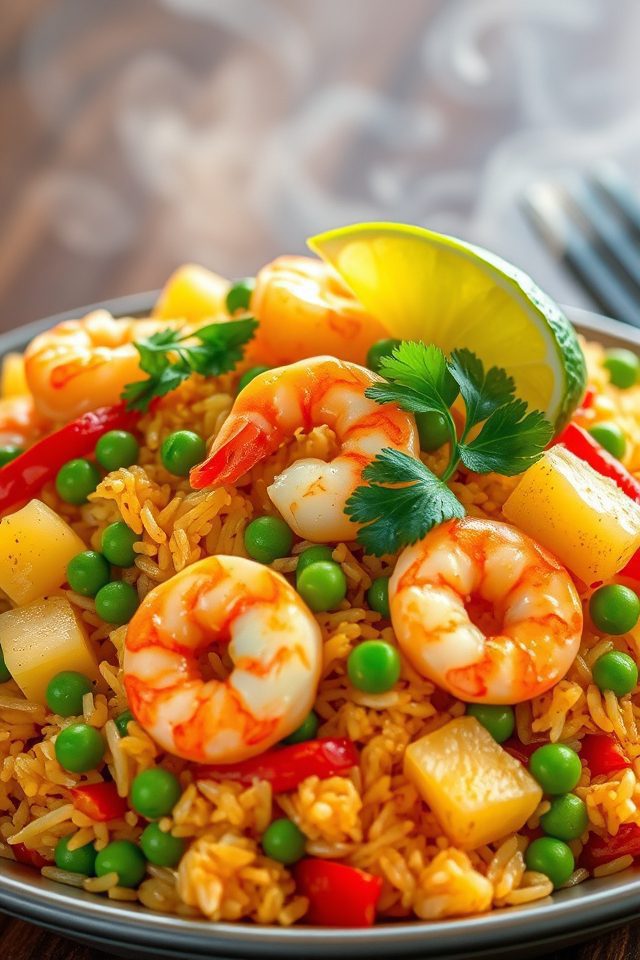 tropical shrimp fried rice