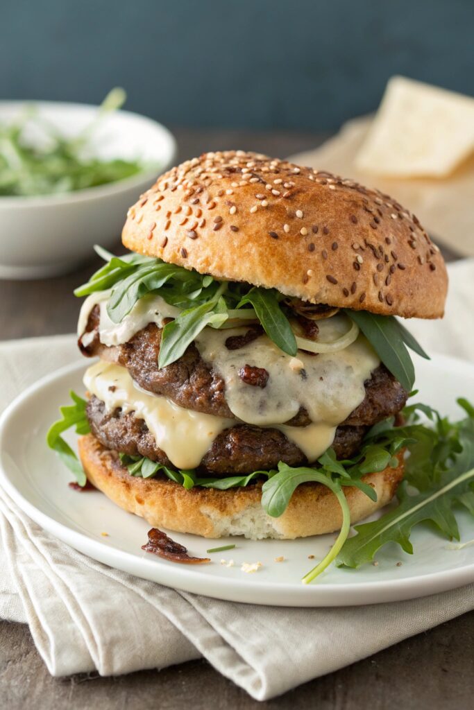 truffle aioli gourmet burger
