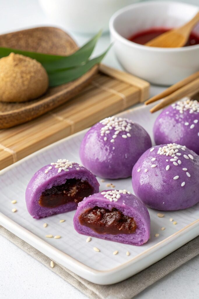 vibrant ube mochi delight