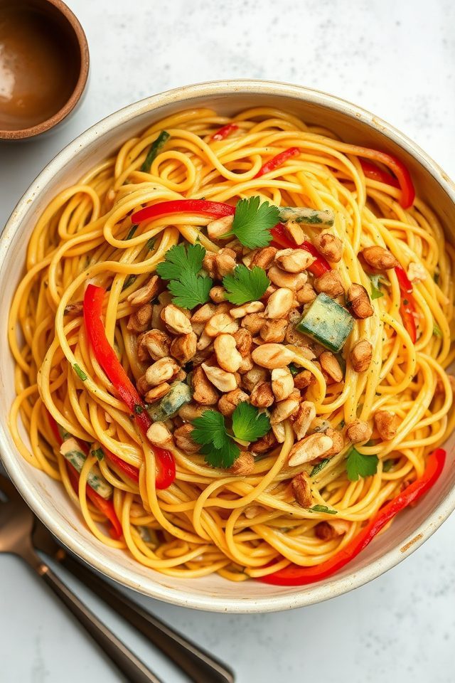 vibrant creamy peanut salad