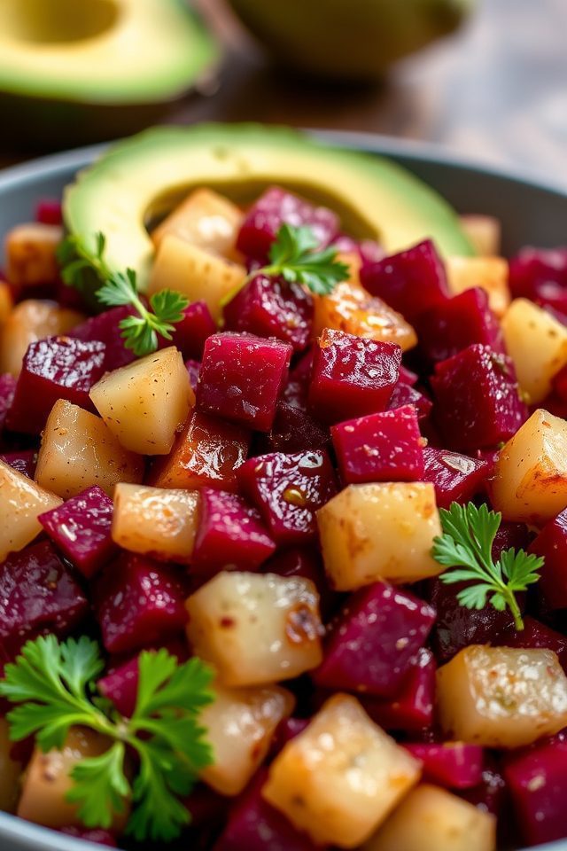 vibrant plant based breakfast hash