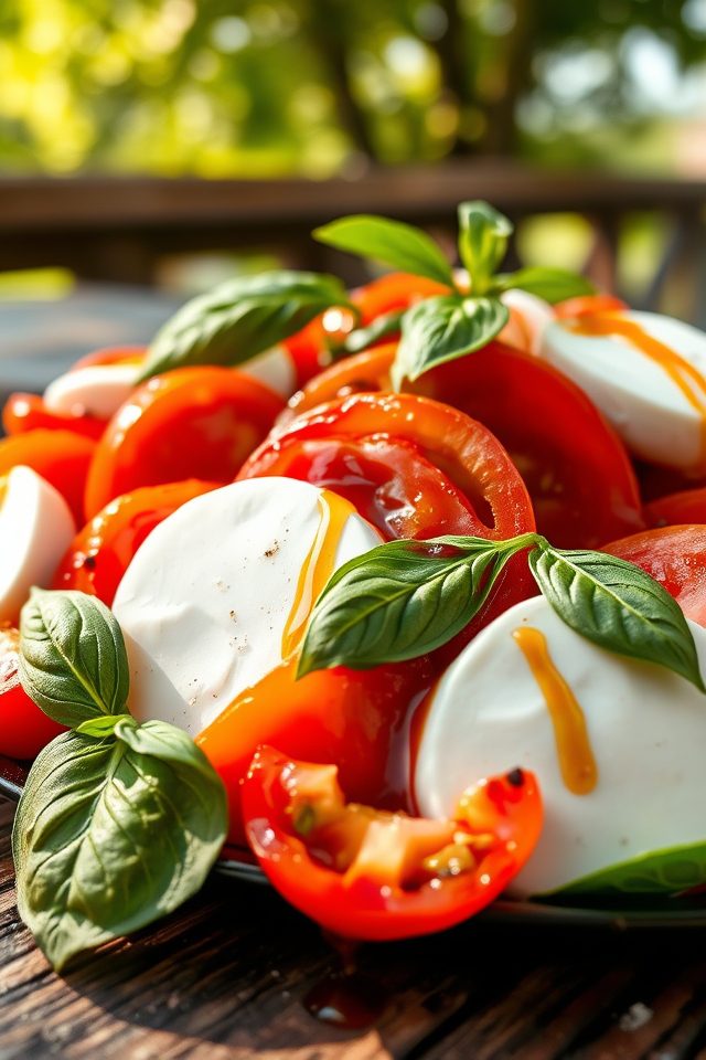vibrant summer caprese salad