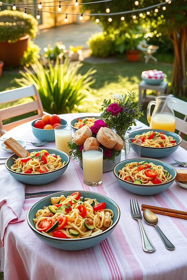 vibrant veggie packed pasta