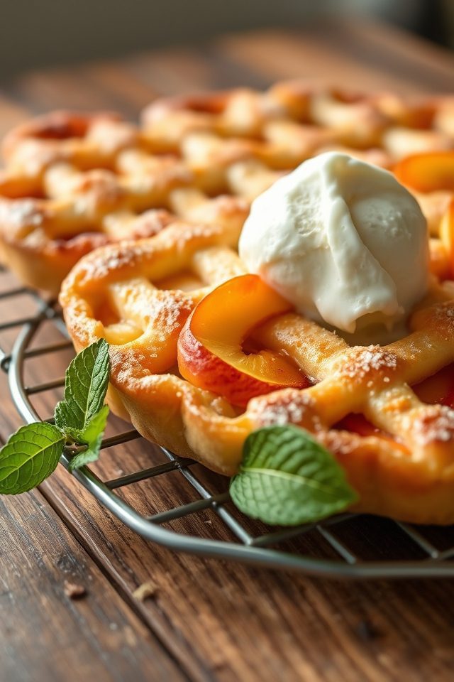 warm peach dessert delight