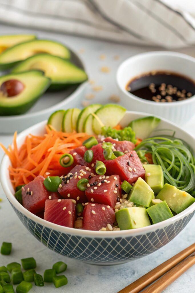 refreshing summer poke bowl