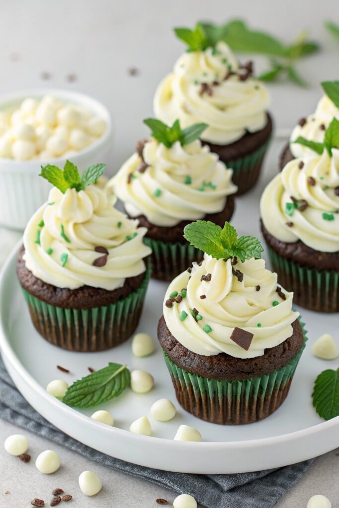 decadent mint mocha cupcakes