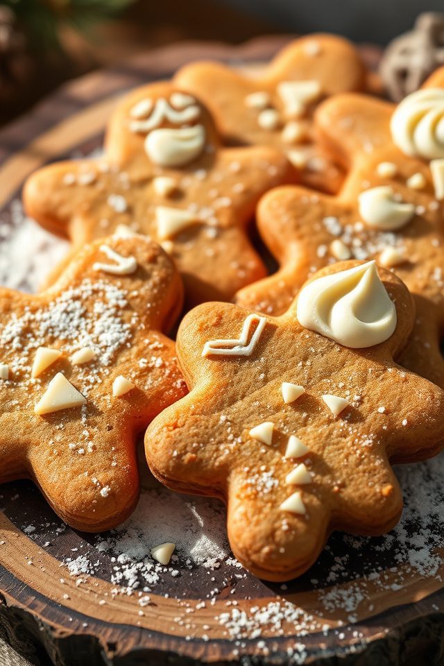 white chocolate gingerbread cookies