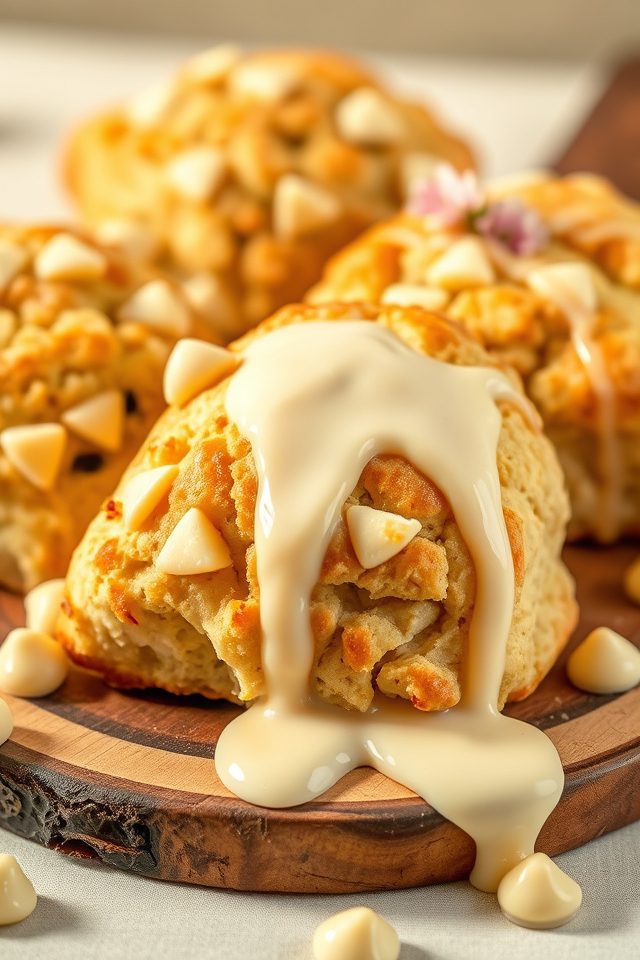 white chocolate scone delight