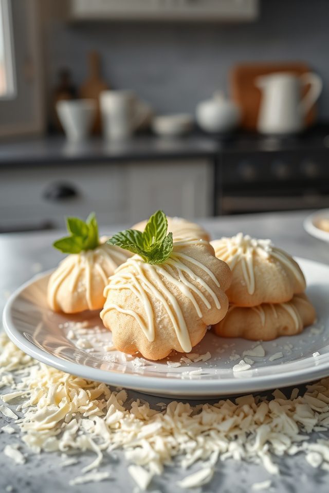 white chocolate spritz cookies