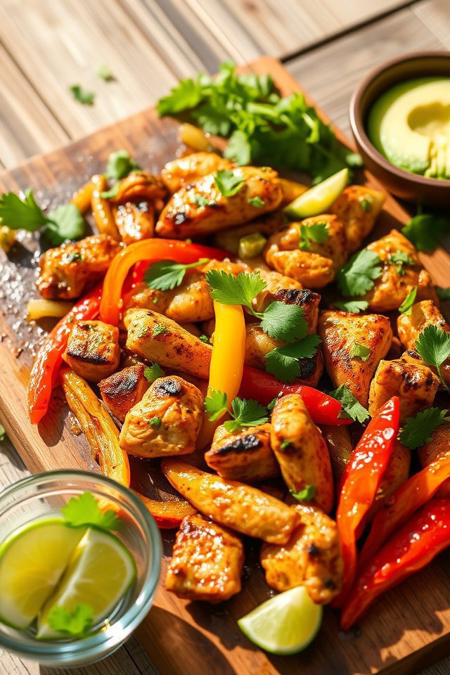zesty cilantro lime fajitas