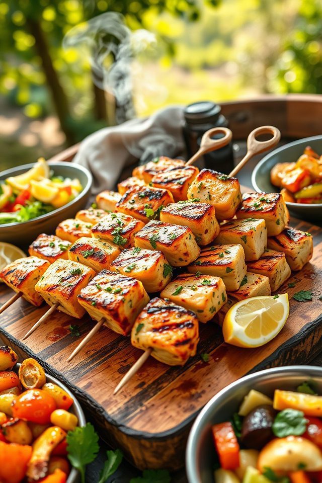 zesty grilled chicken skewers