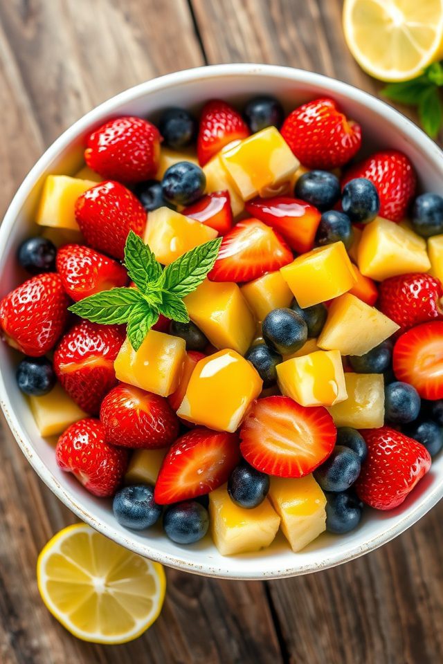 zesty honey lime fruit salad