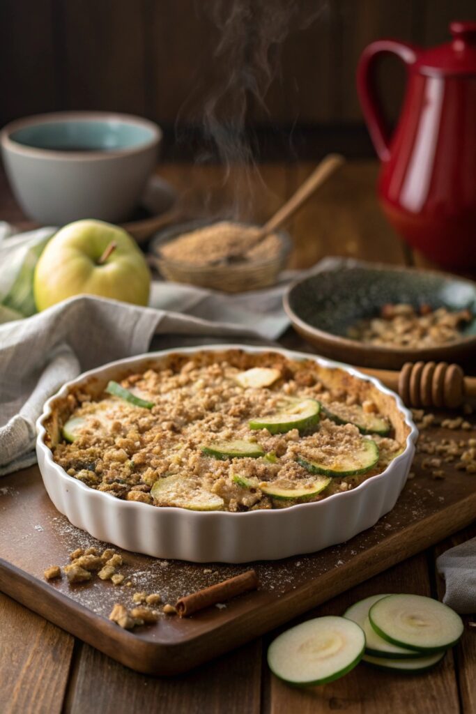 zucchini apple dessert crumble