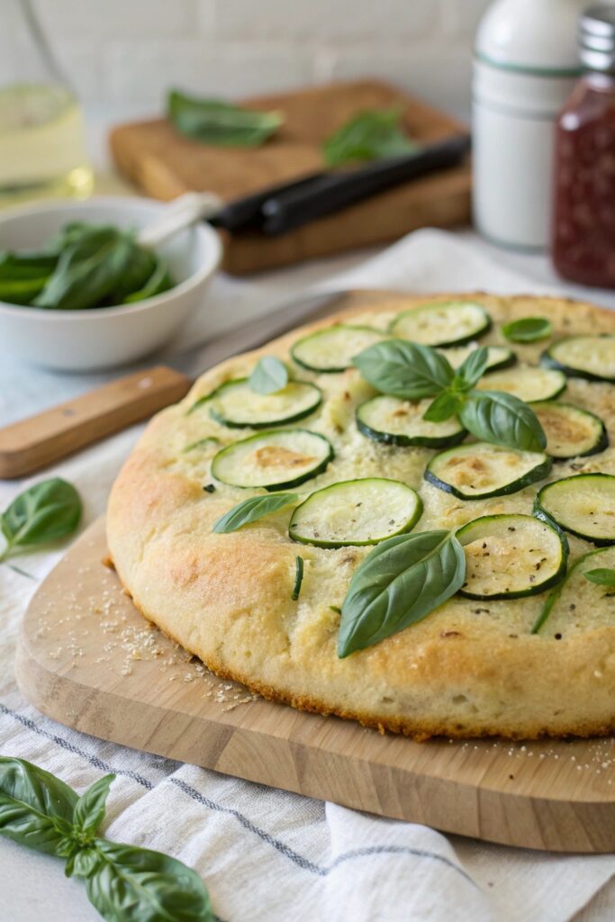 zucchini basil focaccia delight