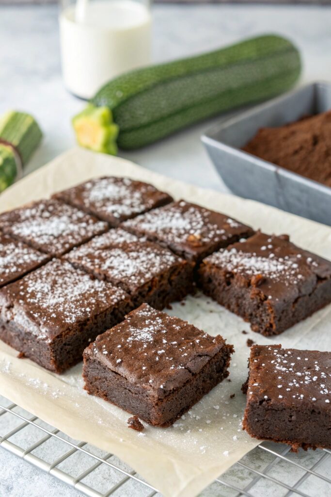 zucchini chocolate fudgy brownies