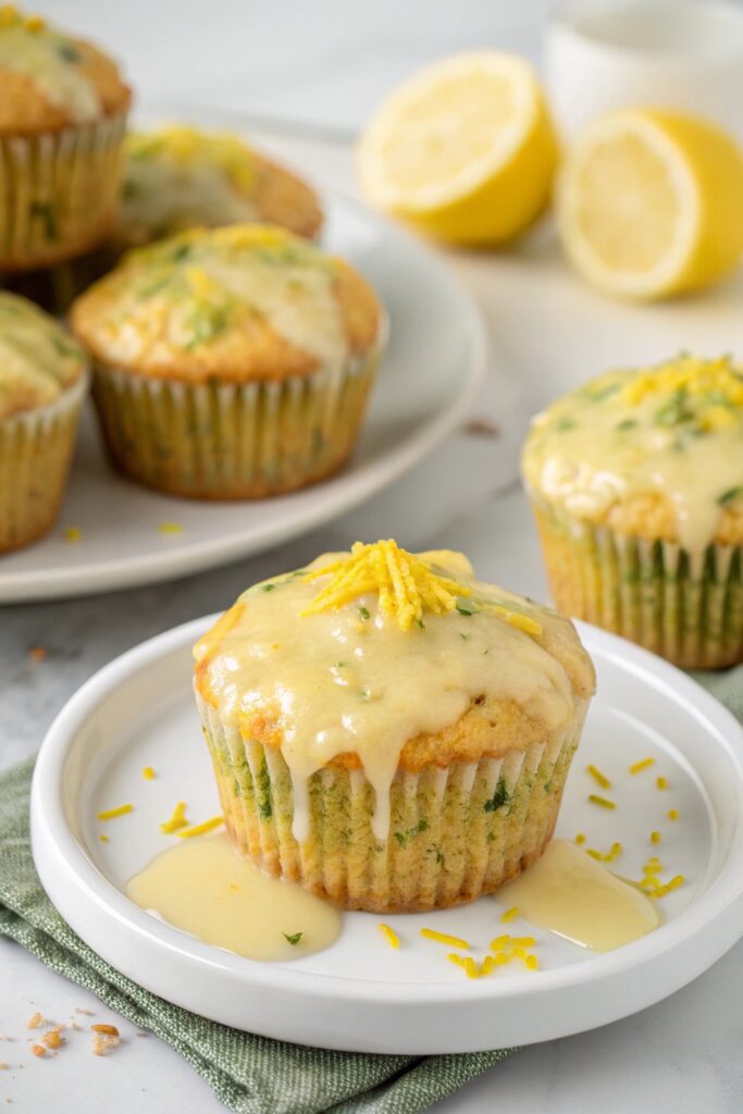 zucchini cupcakes with glaze