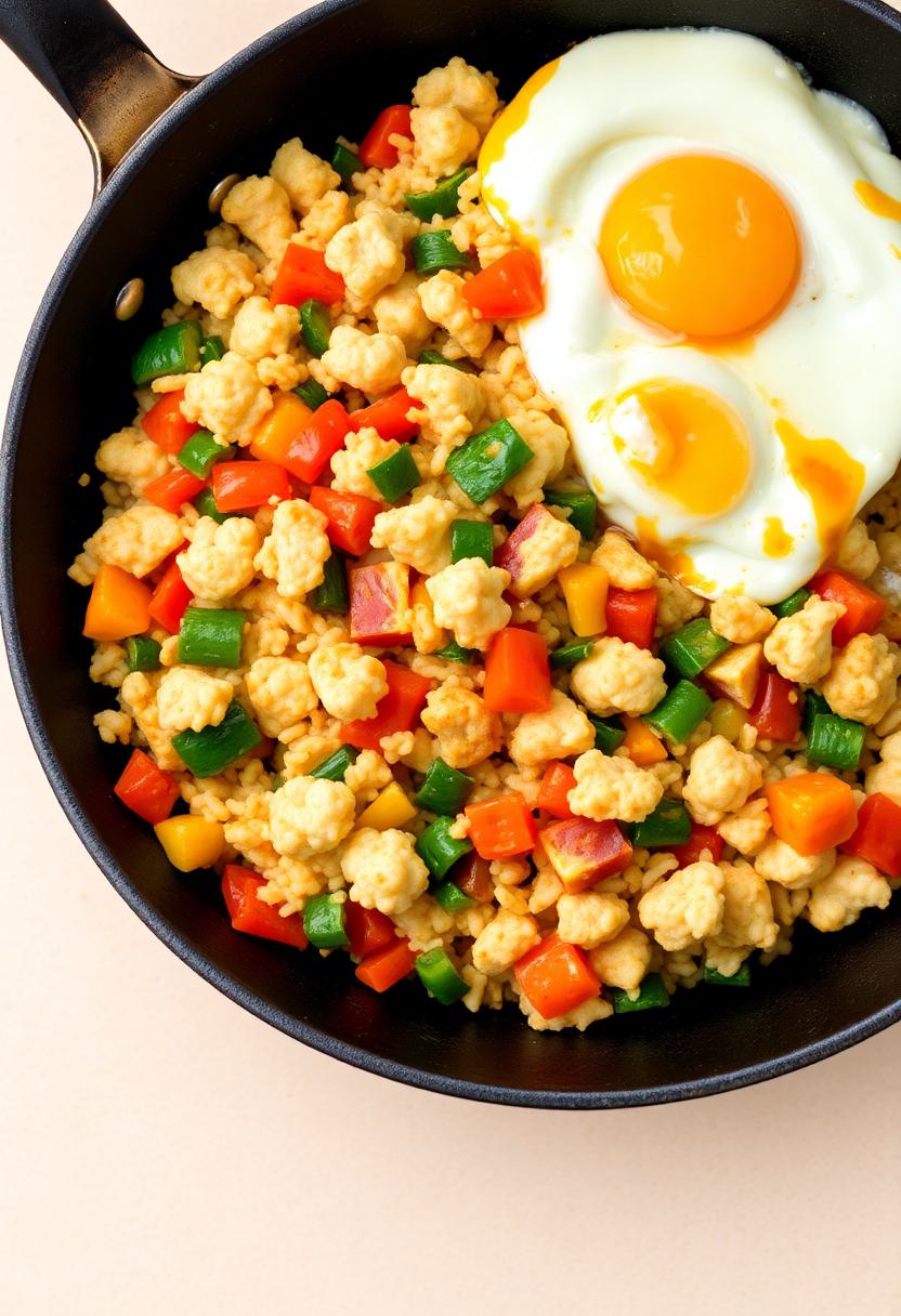 Cauliflower Fried Rice With Chicken And Veggies
