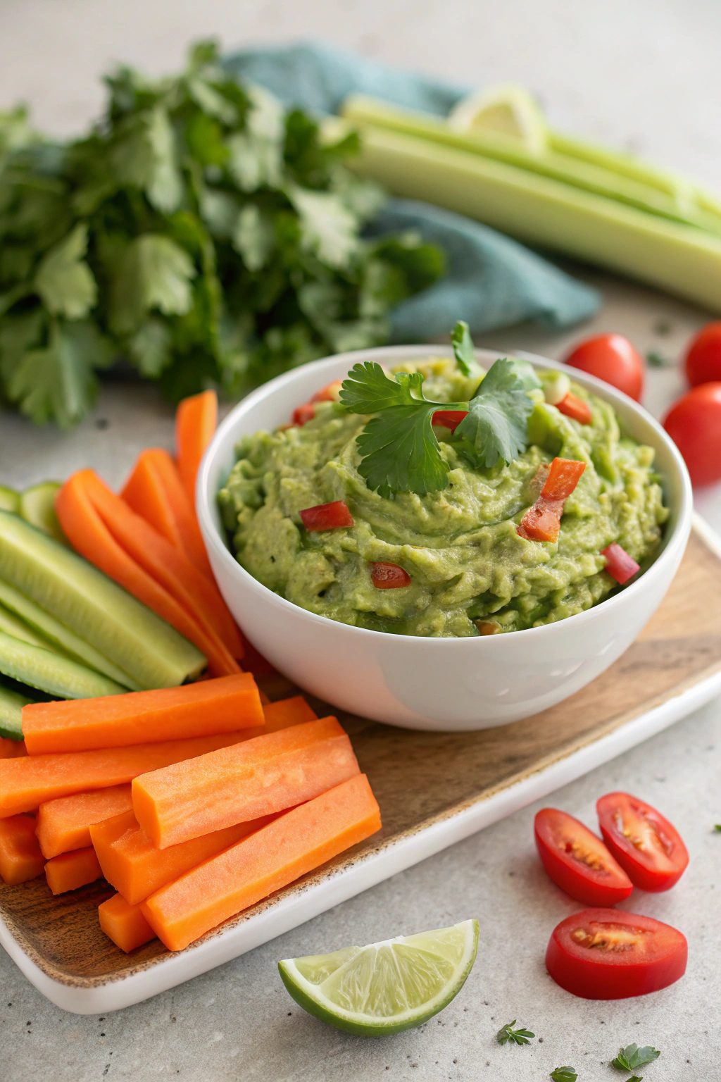 Guacamole With Veggie Sticks