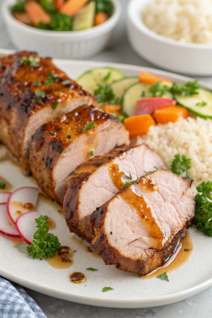Honey Garlic Glazed Pork Tenderloin
