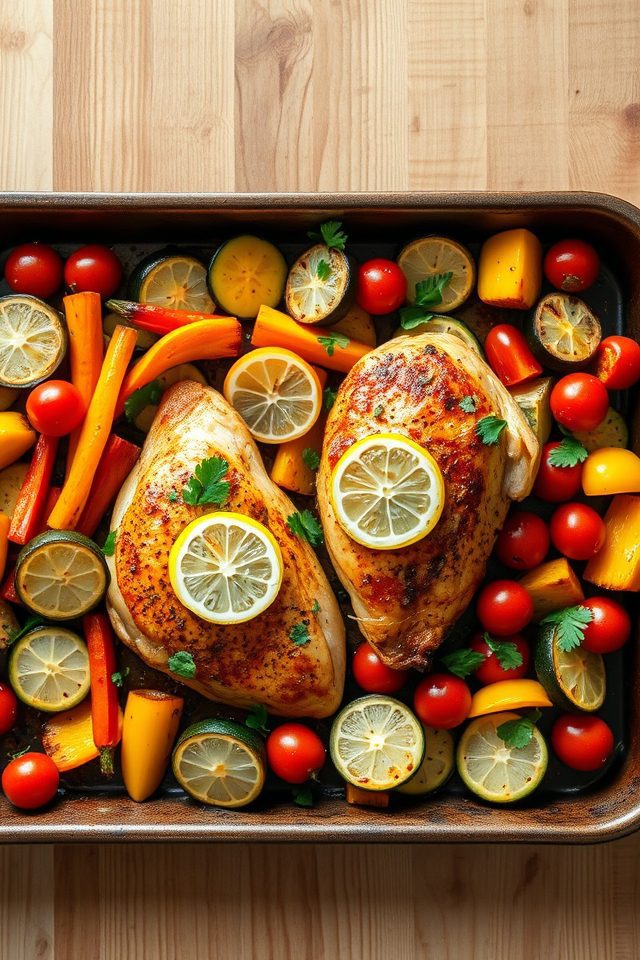 One-Pan Lemon Garlic Chicken and Veggies