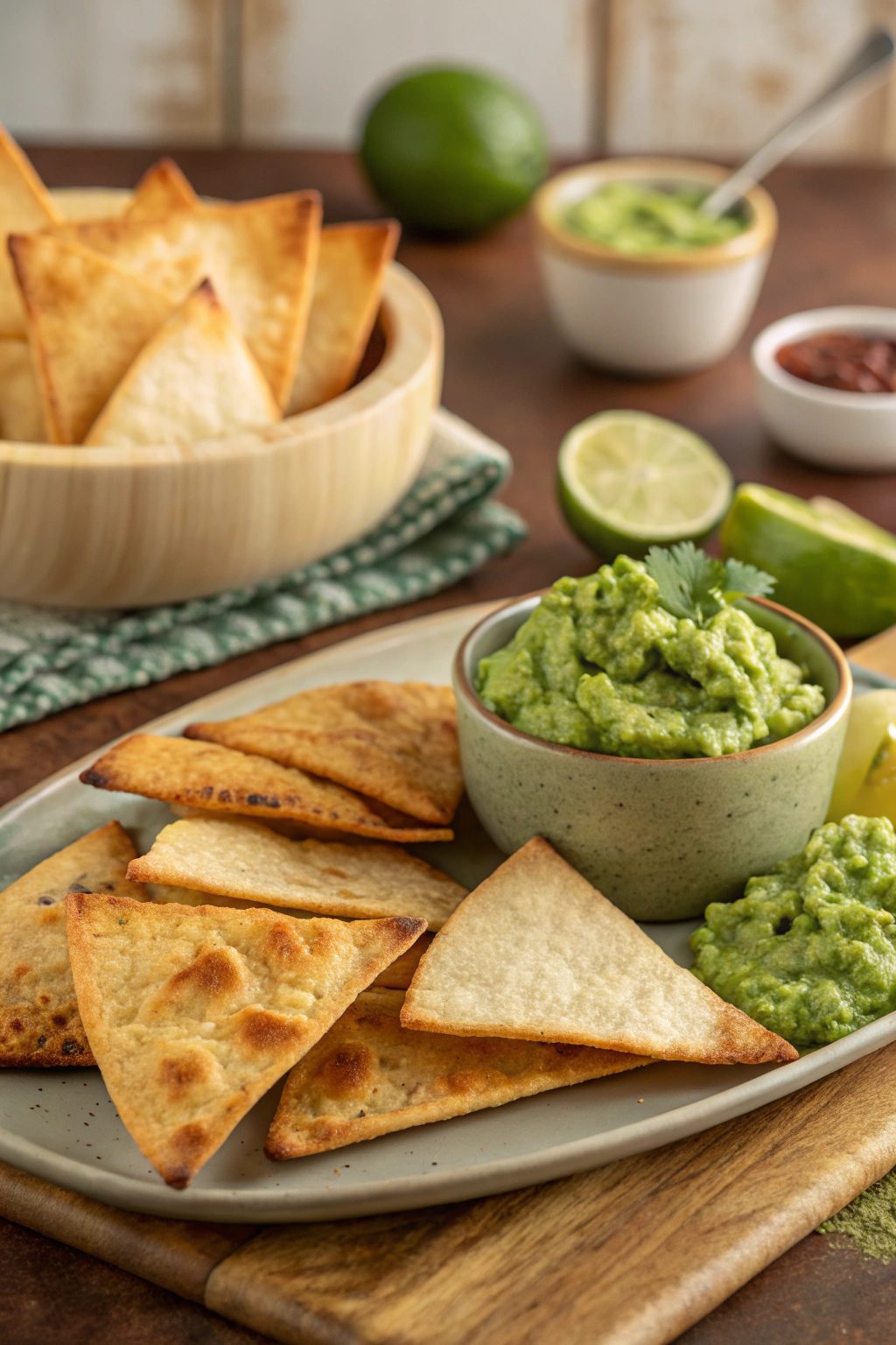 Pita Chips With Guacamole
