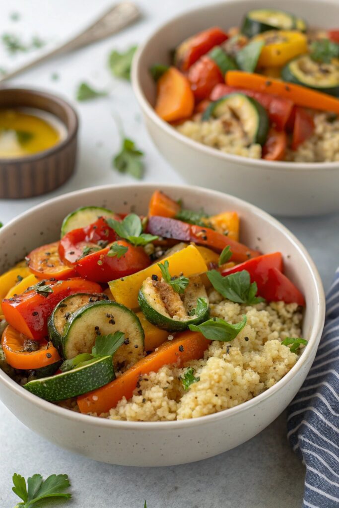 Quinoa and Roasted Vegetable Bowls