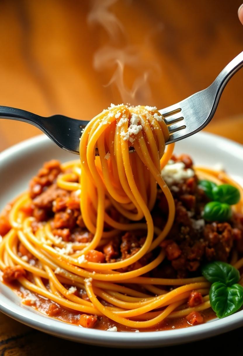 Spaghetti Bolognese With Finely Chopped Carrots