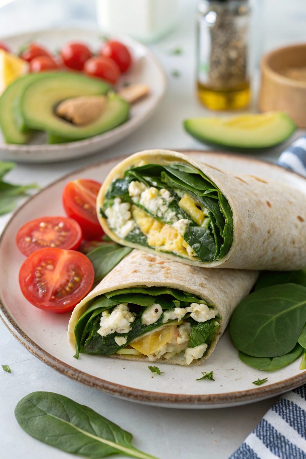 Spinach and Egg Breakfast Wrap