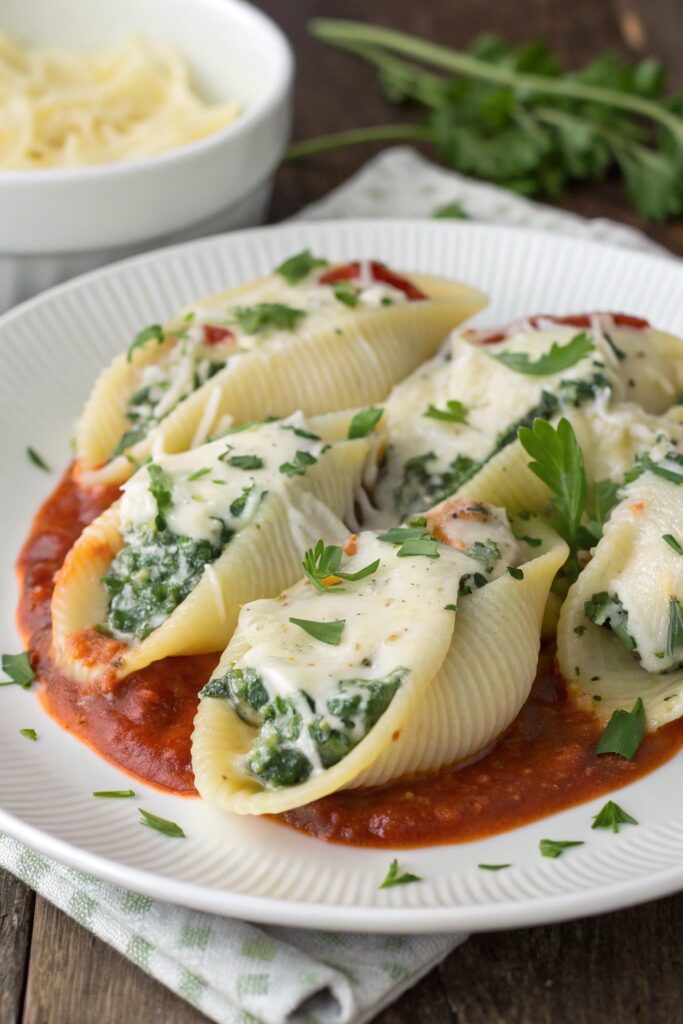 Spinach and Ricotta Stuffed Shells