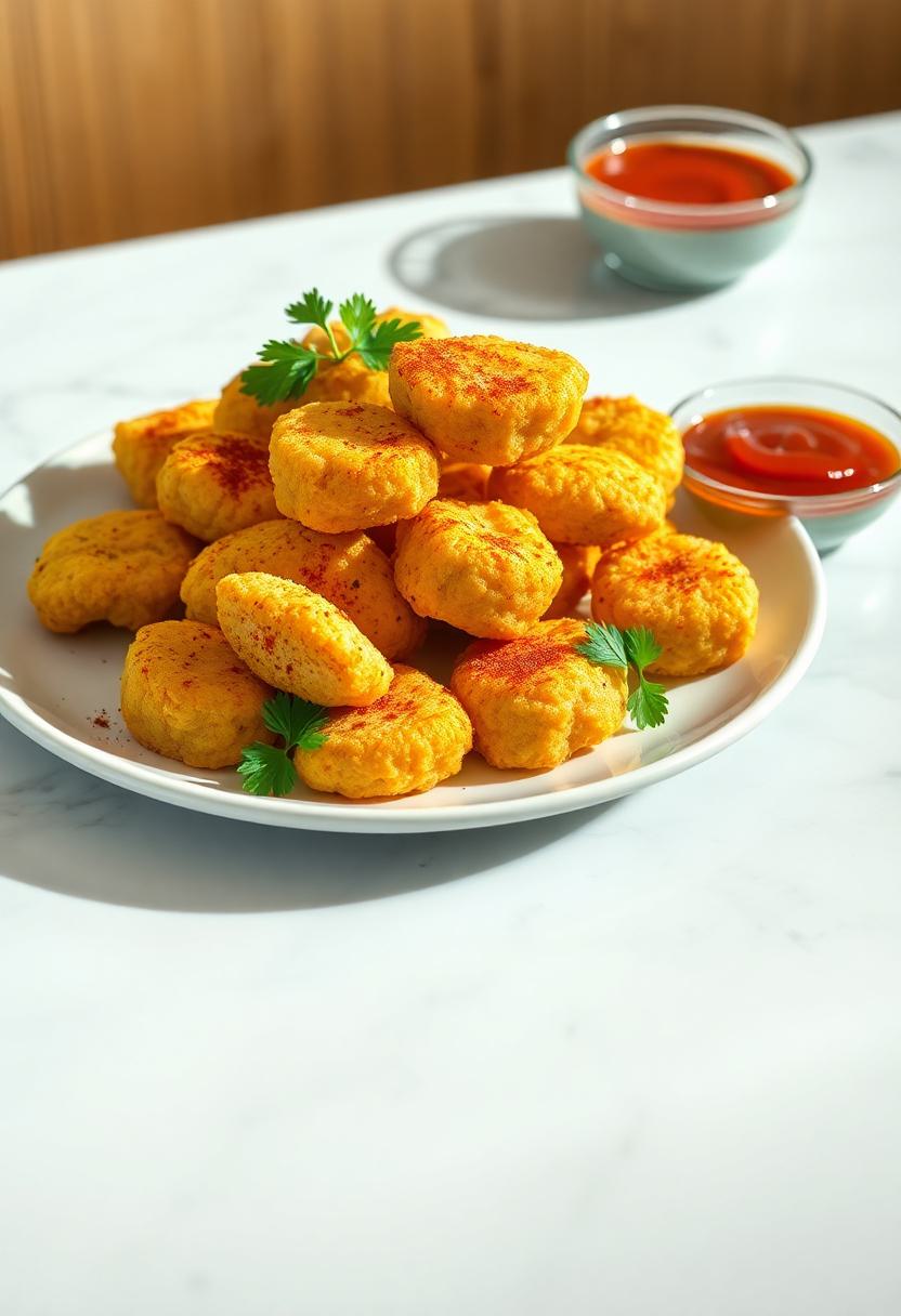 Baked Chicken Nuggets With Hidden Sweet Potato