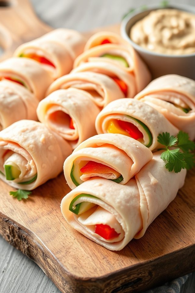 Turkey and Cheese Roll-Ups