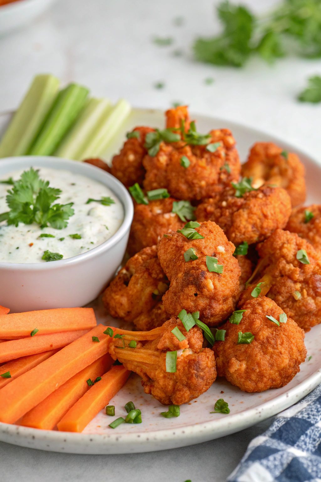 Vegan Buffalo Cauliflower Wings