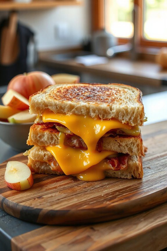 apple cheddar grilled cheese