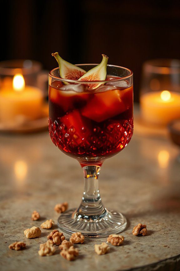 autumn cocktail with figs
