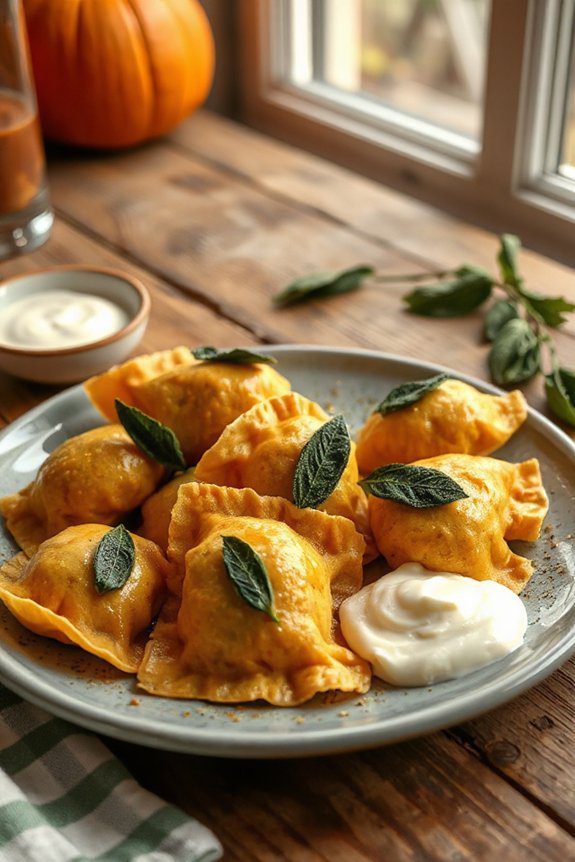 autumn flavored pumpkin dumplings