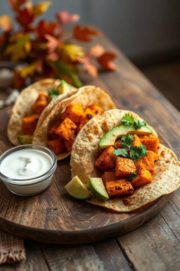 autumn flavored pumpkin tacos