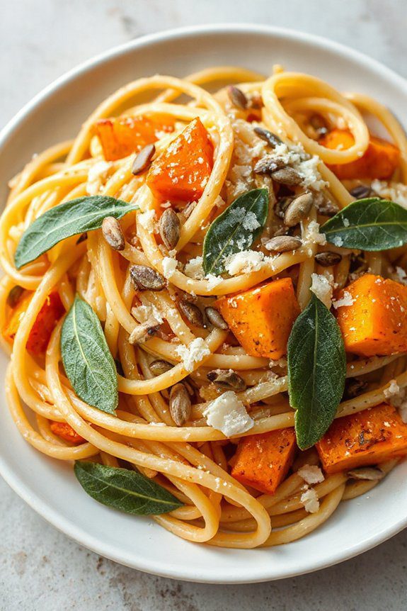 autumn inspired creamy pasta