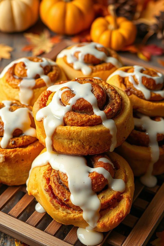 autumn inspired pumpkin rolls