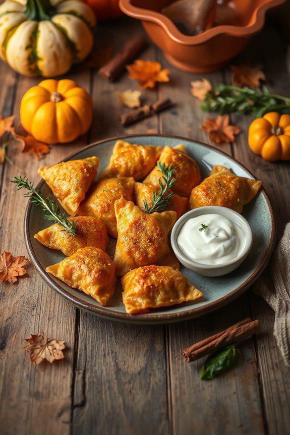 autumnal pumpkin ricotta dumplings