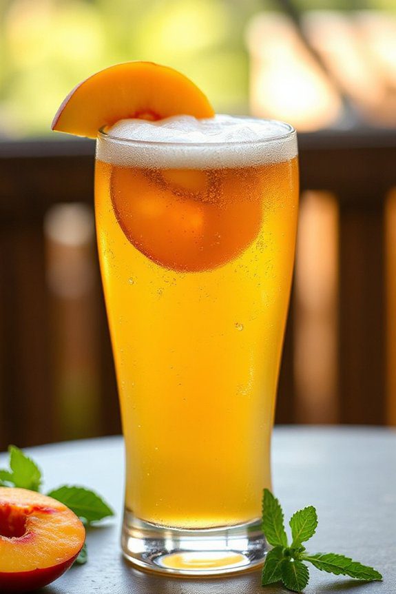 beer and peach fusion