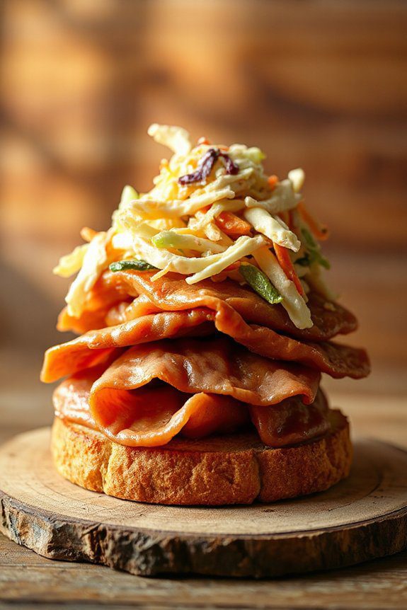 bologna sandwich with coleslaw