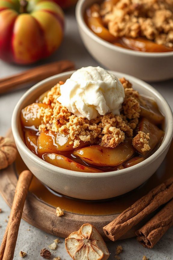 bourbon spiced apple dessert