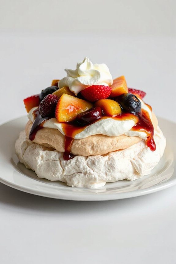 brandied fruit meringue delight