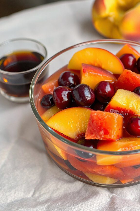 brandy infused frozen fruit sorbet