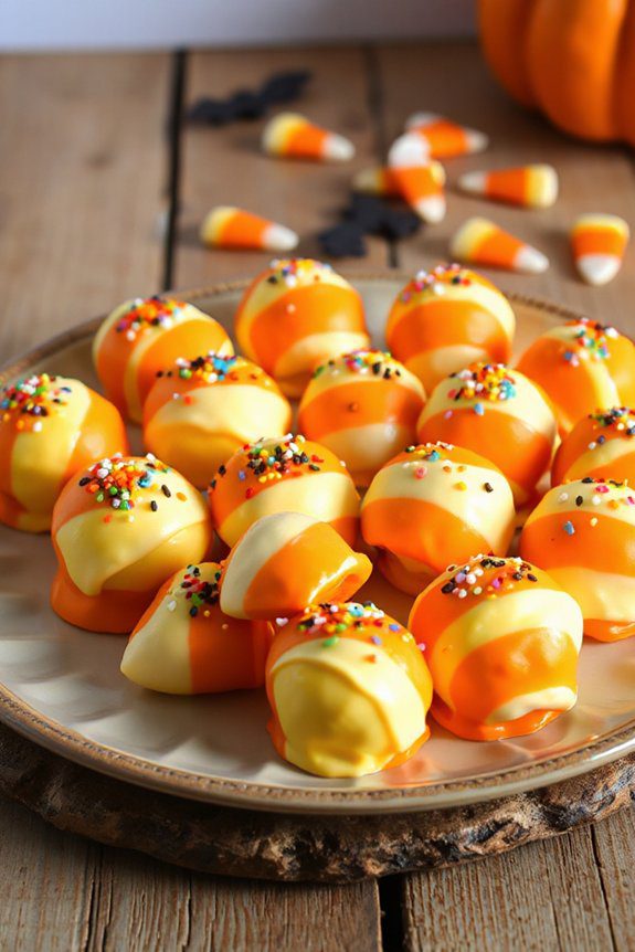 candy corn truffle delights
