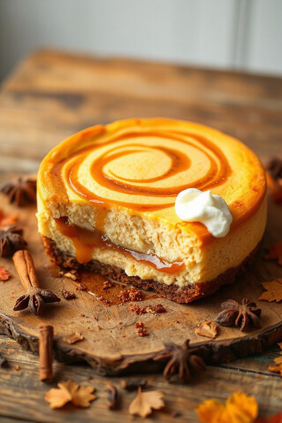caramel pumpkin cheesecake delight
