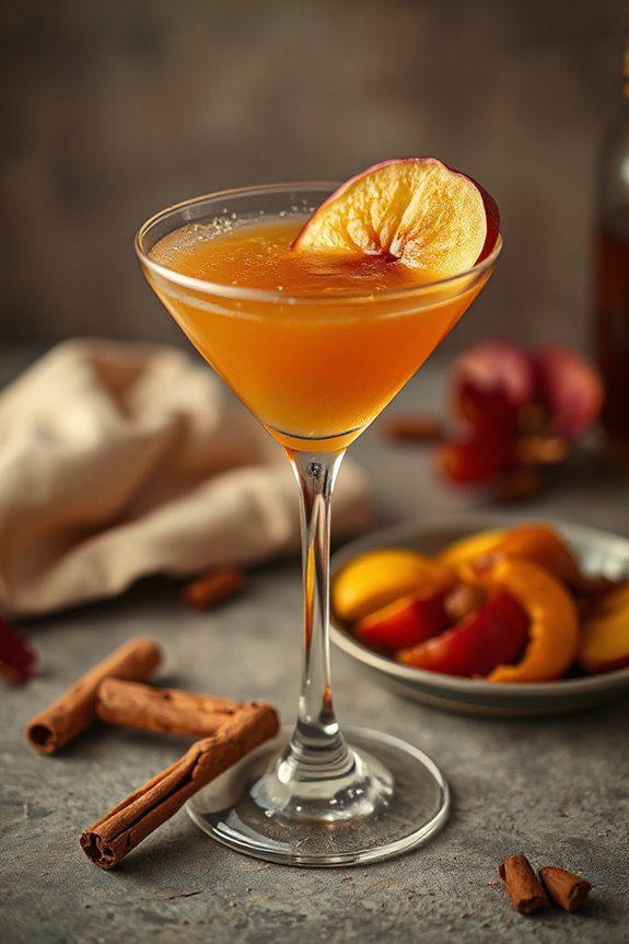 caramelized apple brandy martini