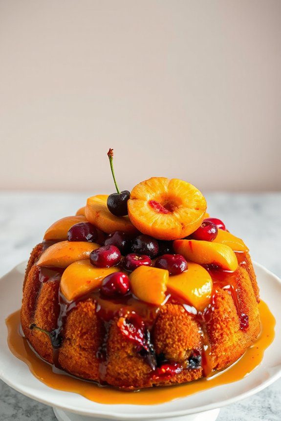 caramelized fruit cake delight